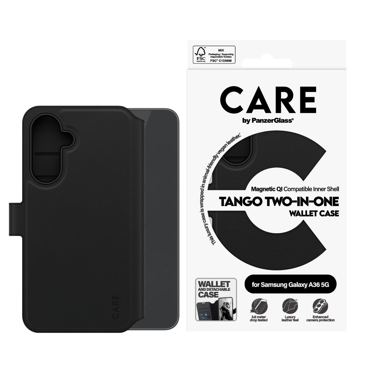 CARE by PanzerGlass® Tango Two-in-One Wallet Case Samsung Galaxy A36 5G